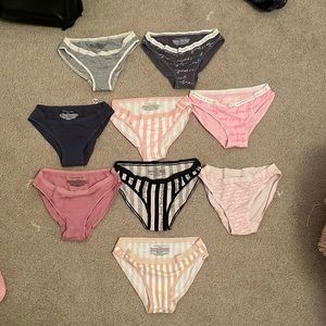 9 PAIRS VICTORIA SECRET UNDERWEAR!!